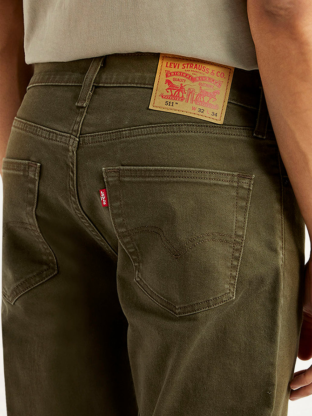 Men's 511 Olive Slim Fit Mid Rise Jeans