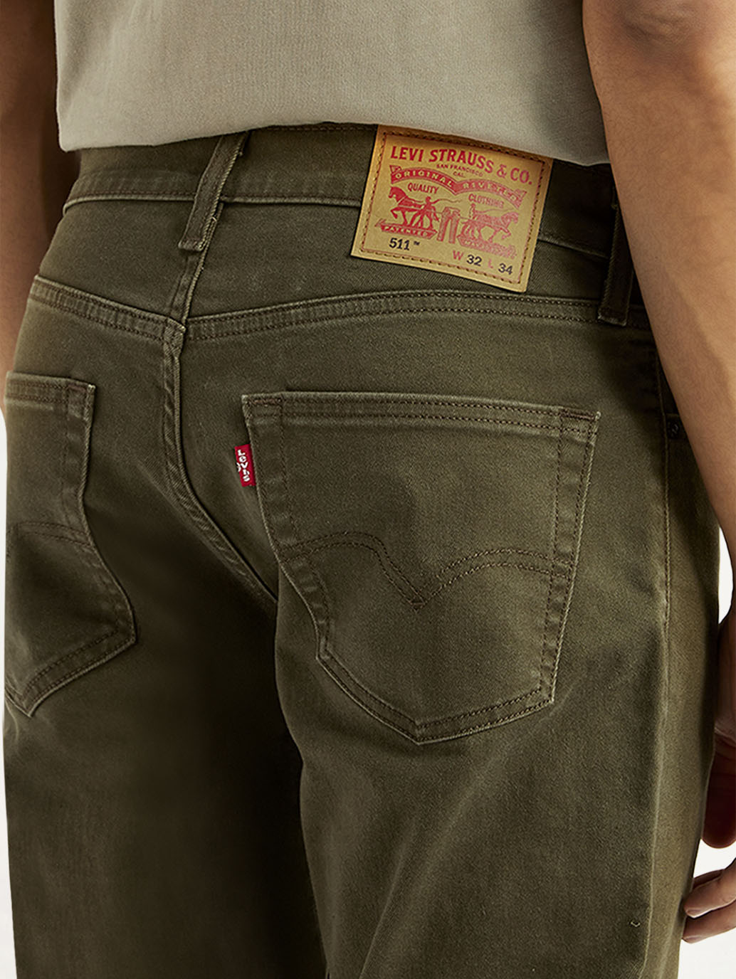 Men's 511 Olive Slim Fit Mid Rise Jeans