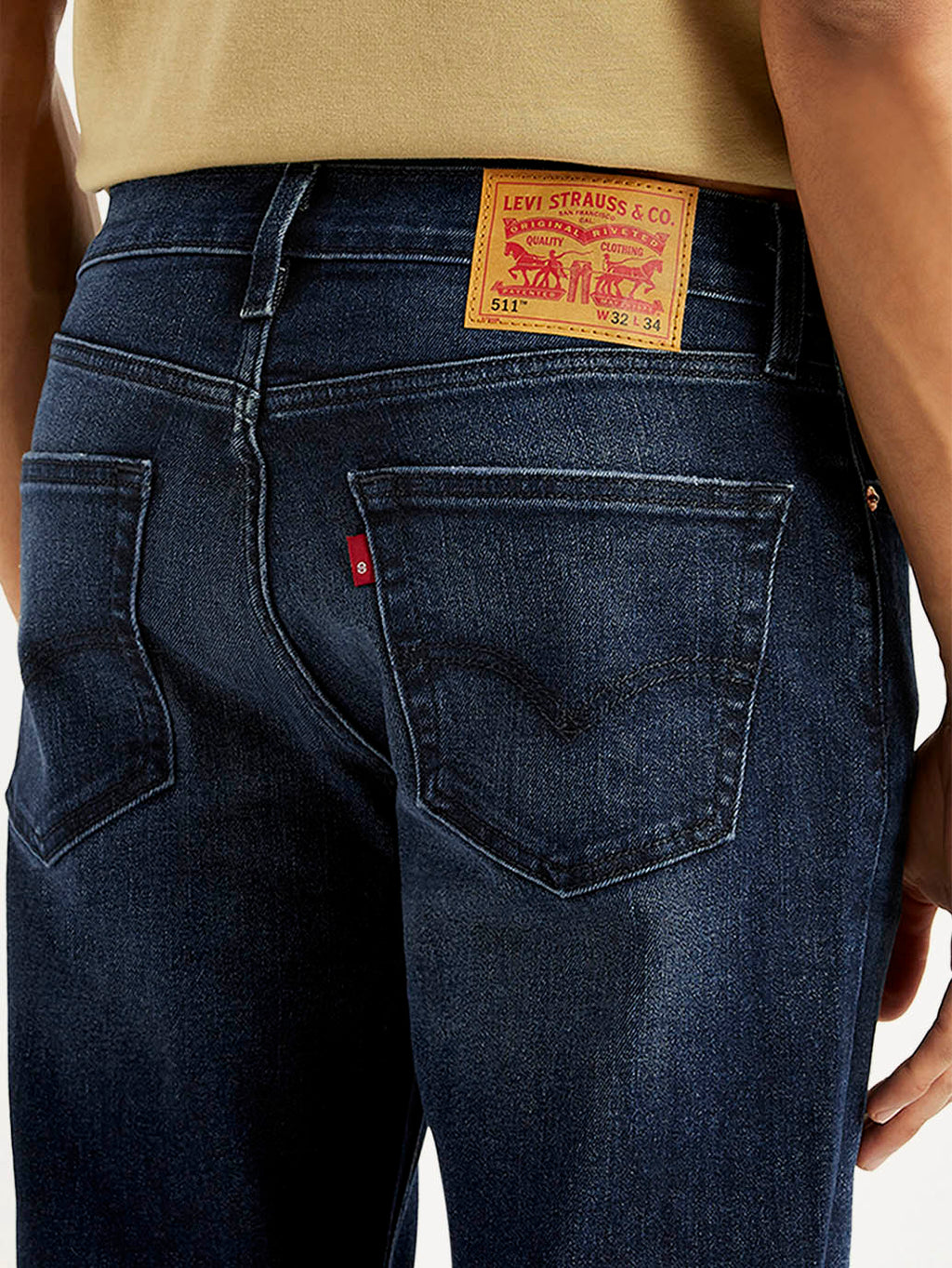Men's 511 Navy Slim Fit Mid Rise Jeans