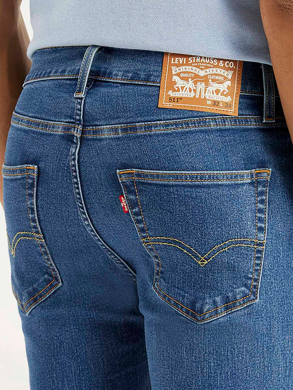 Men's 511 Blue Slim Fit Mid Rise Jeans