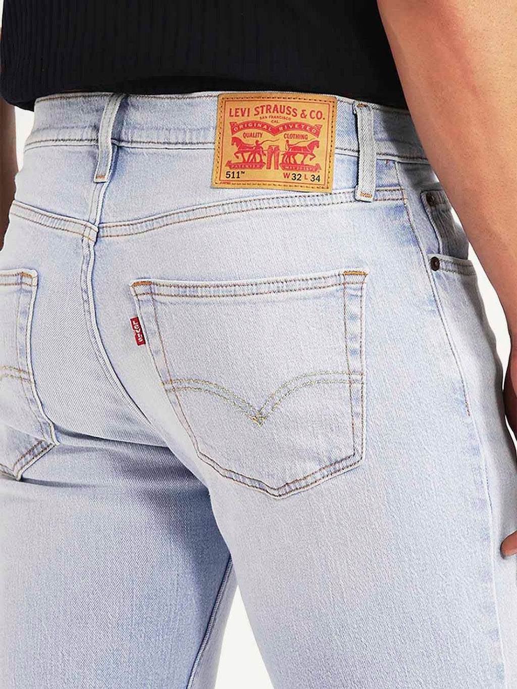 Men's 511 Light Blue Slim Fit Mid Rise Jeans