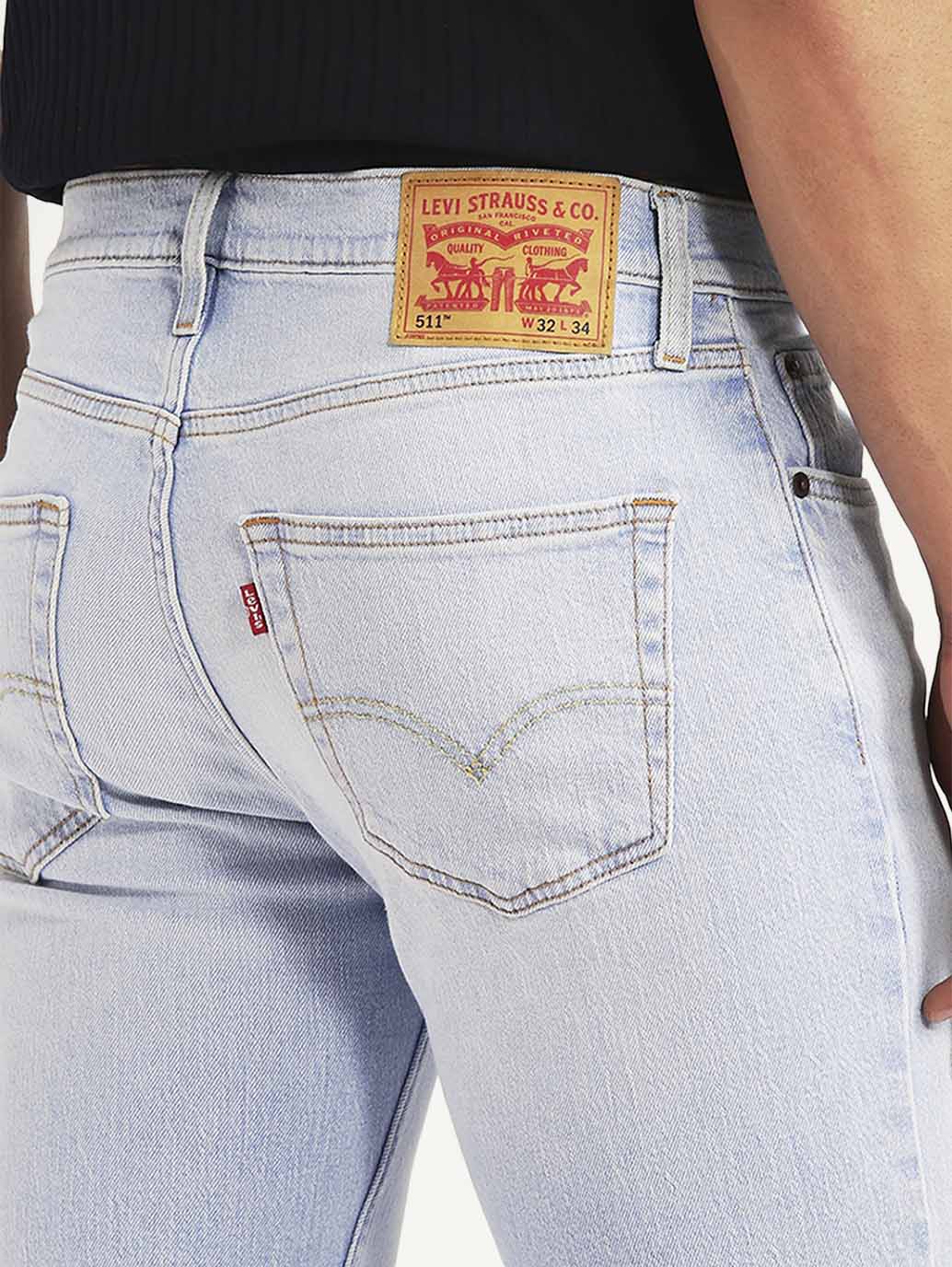 Men's 511 Light Blue Slim Fit Mid Rise Jeans