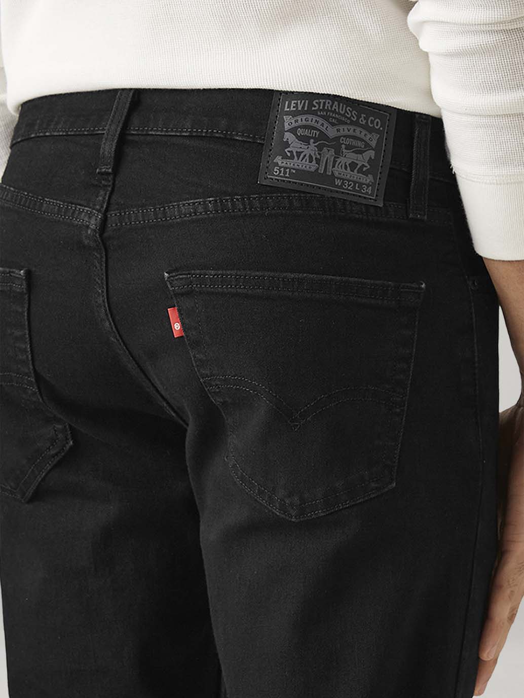 Men's 511 Black Slim Fit Mid Rise Jeans