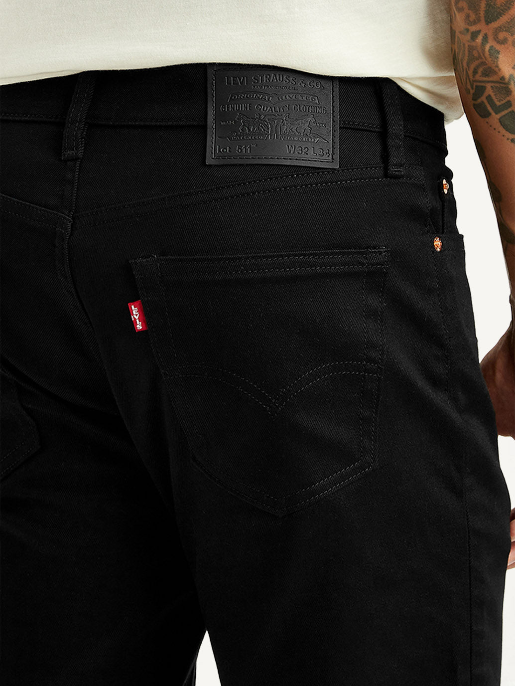 Men's 511 Black Slim Fit Mid Rise Jeans