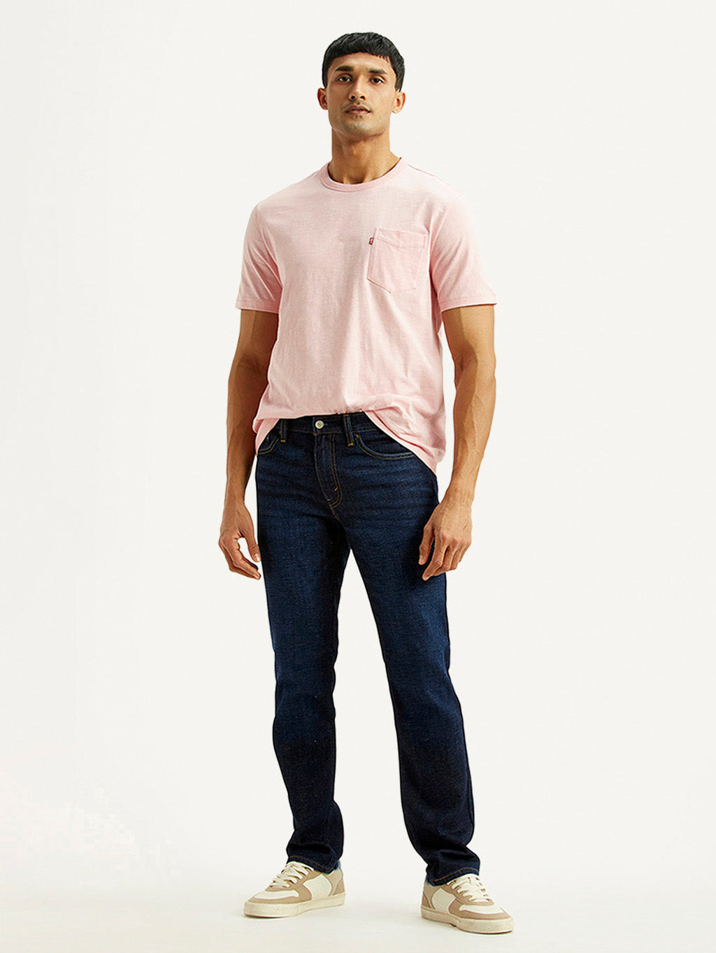 Men's 511 Navy Slim Fit Mid Rise Linen Jeans