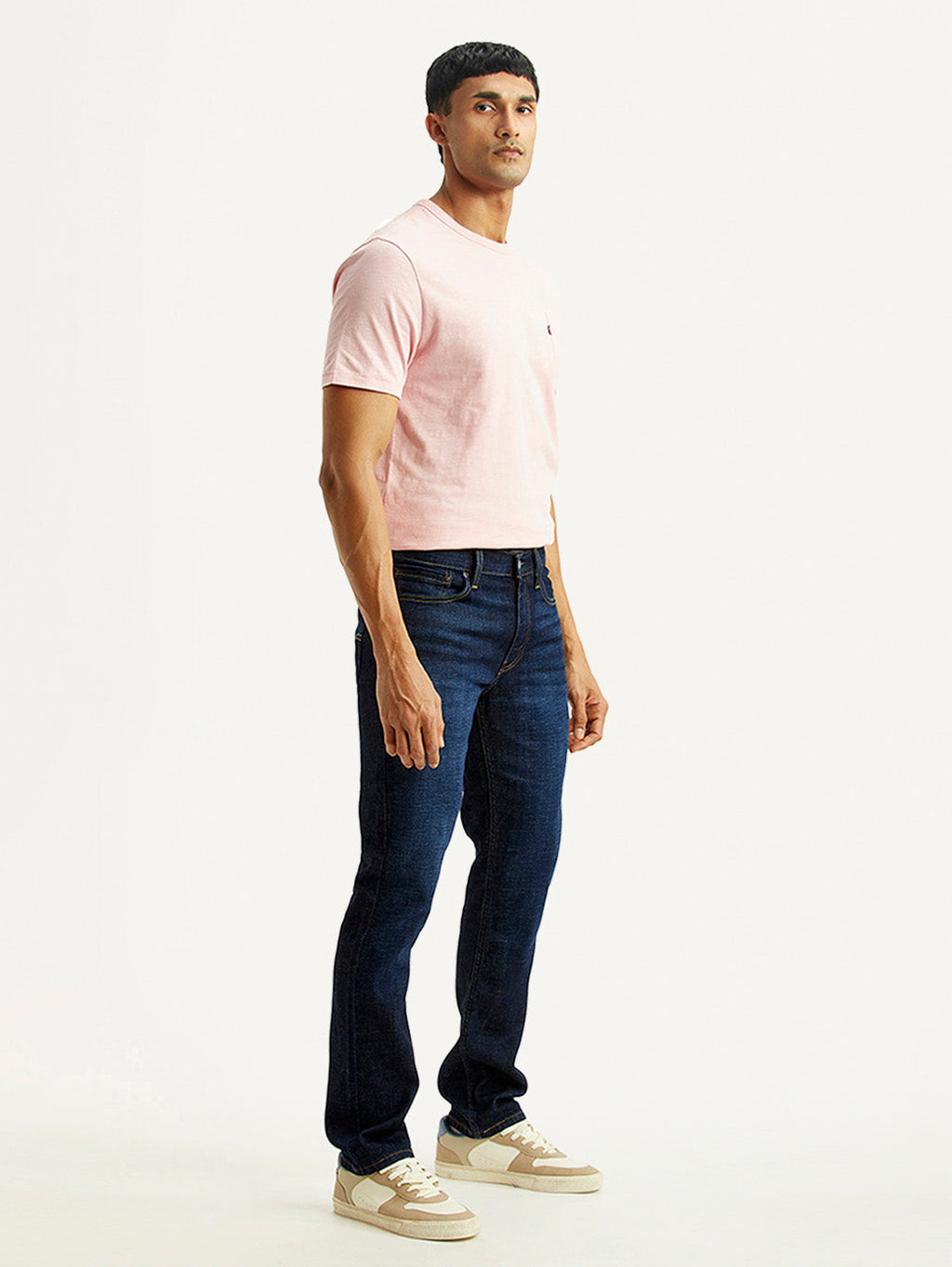 Men's 511 Navy Slim Fit Mid Rise Linen Jeans