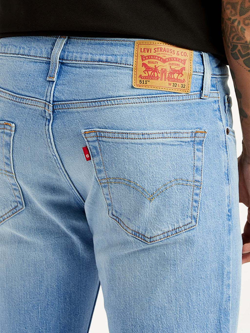 Men's 511 Light Blue Slim Fit Mid Rise Jeans