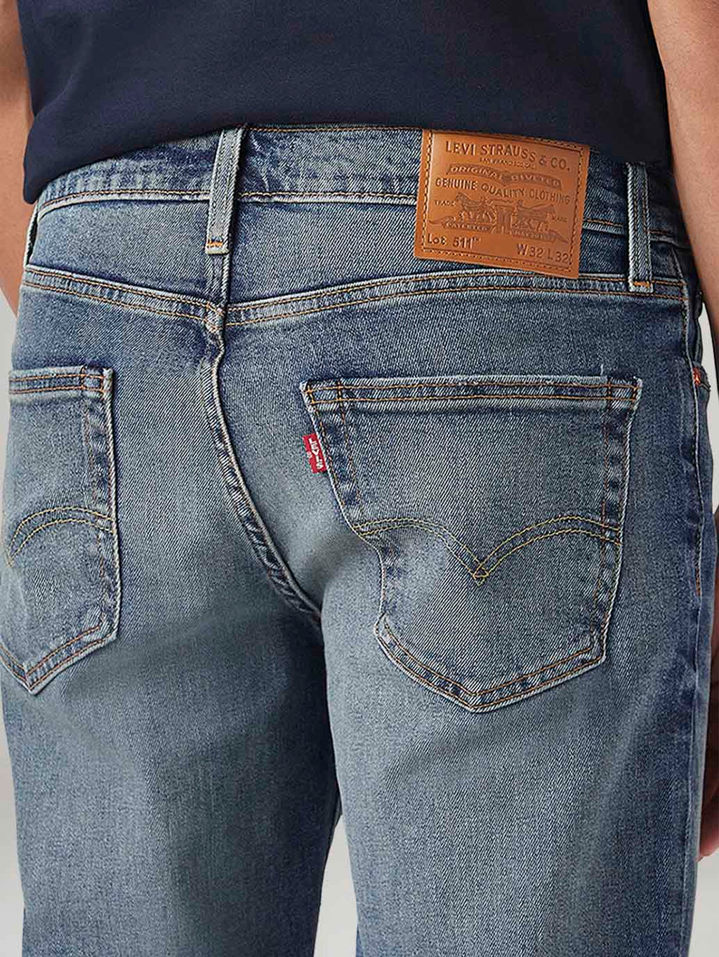 Men's 511 Blue Slim Fit Mid Rise Jeans