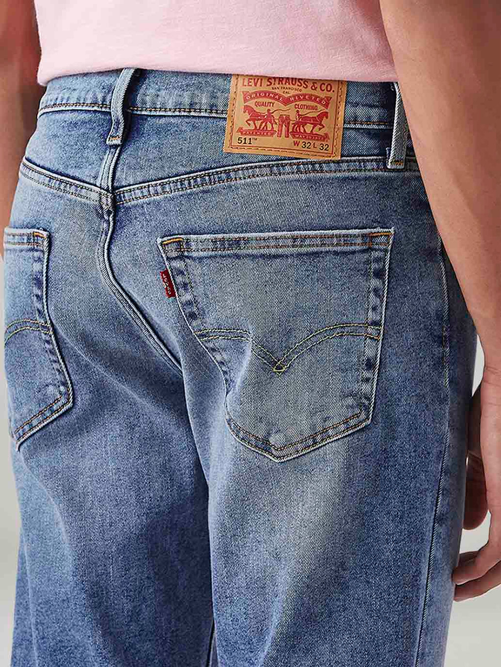 Men's 511 Blue Slim Fit Mid Rise Jeans