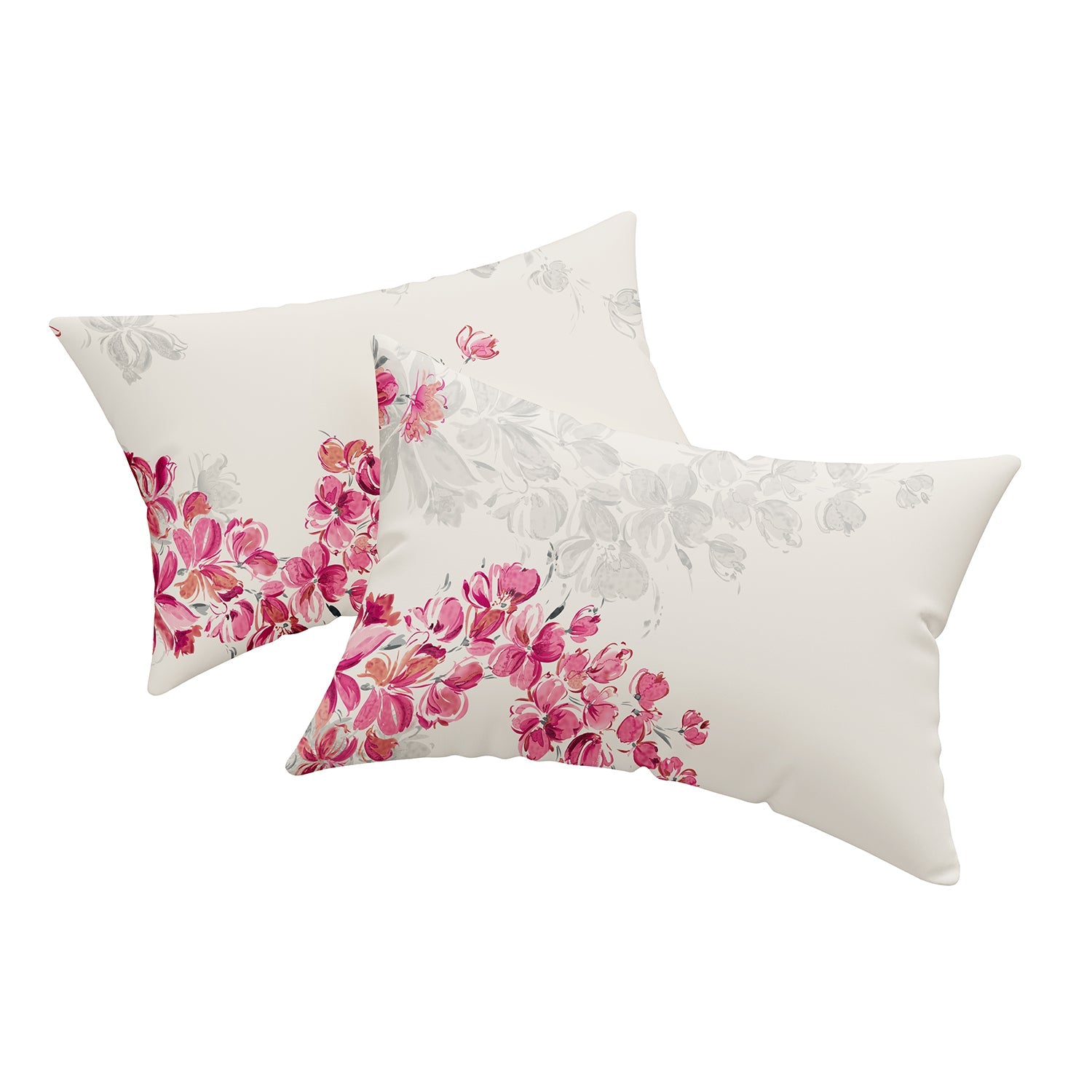 Serene 200 TC 100% Cotton Printed Bedsheet with Pillow Covers - Majestic Pink