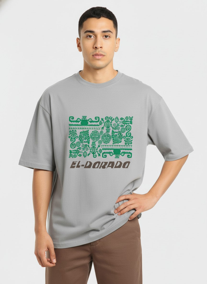 Men Oversized Cotton Tribal T-Shirt