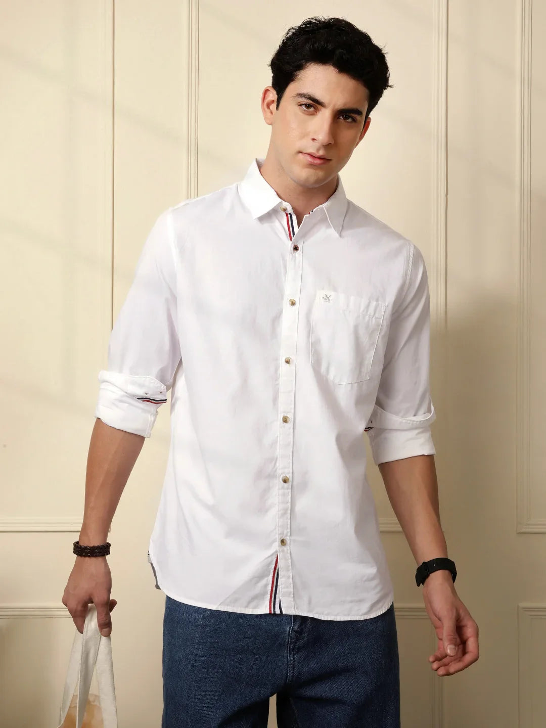 Classic Cotton Slim Fit Shirt | White