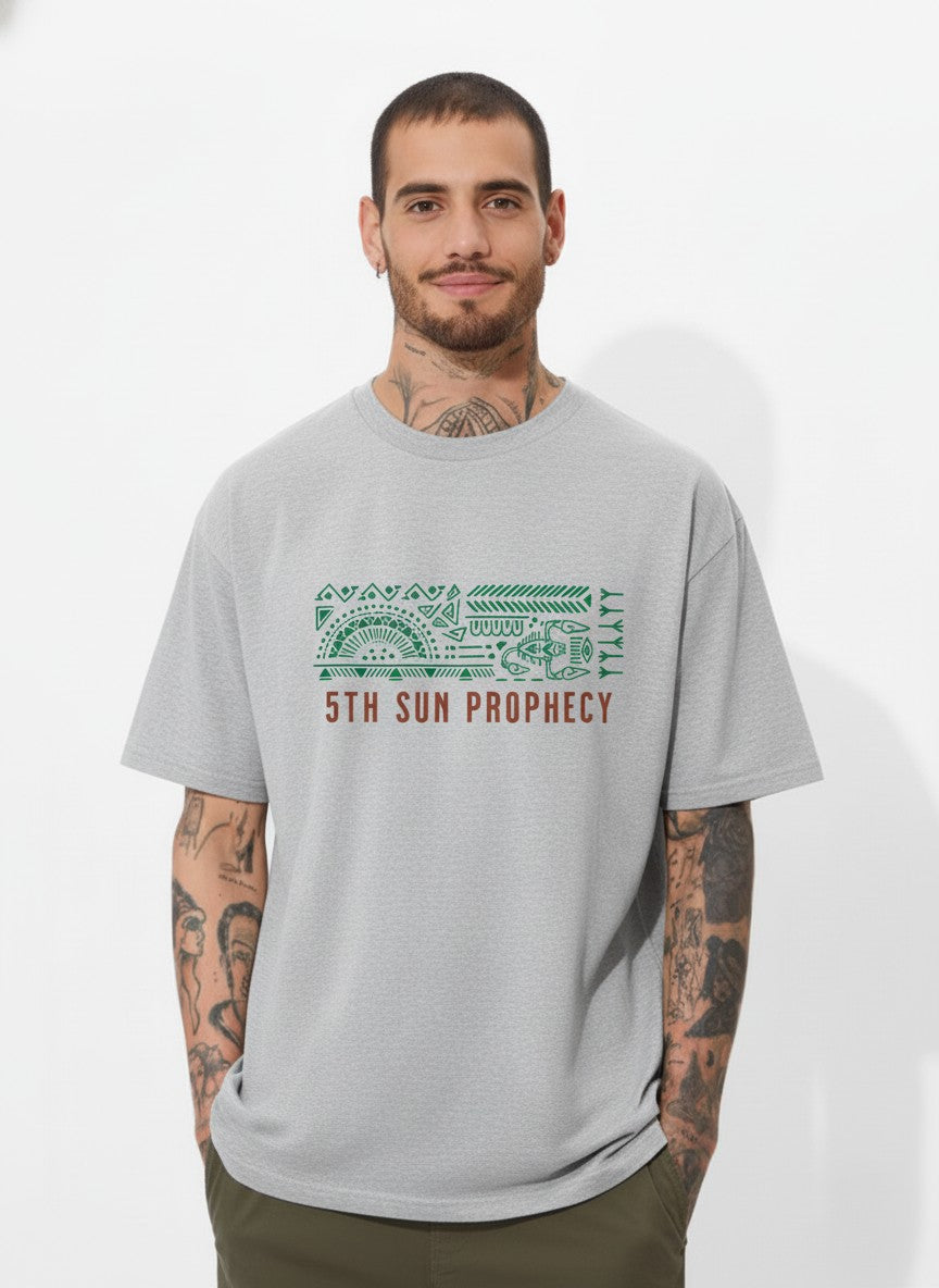 Men Oversized Cotton Tribal T-Shirt