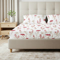 Serene 200 TC 100% Cotton Bedsheet with Pillow Covers - Orchid Blooms - Pink