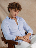 Solid Stretch Slim Fit Shirt | Blue
