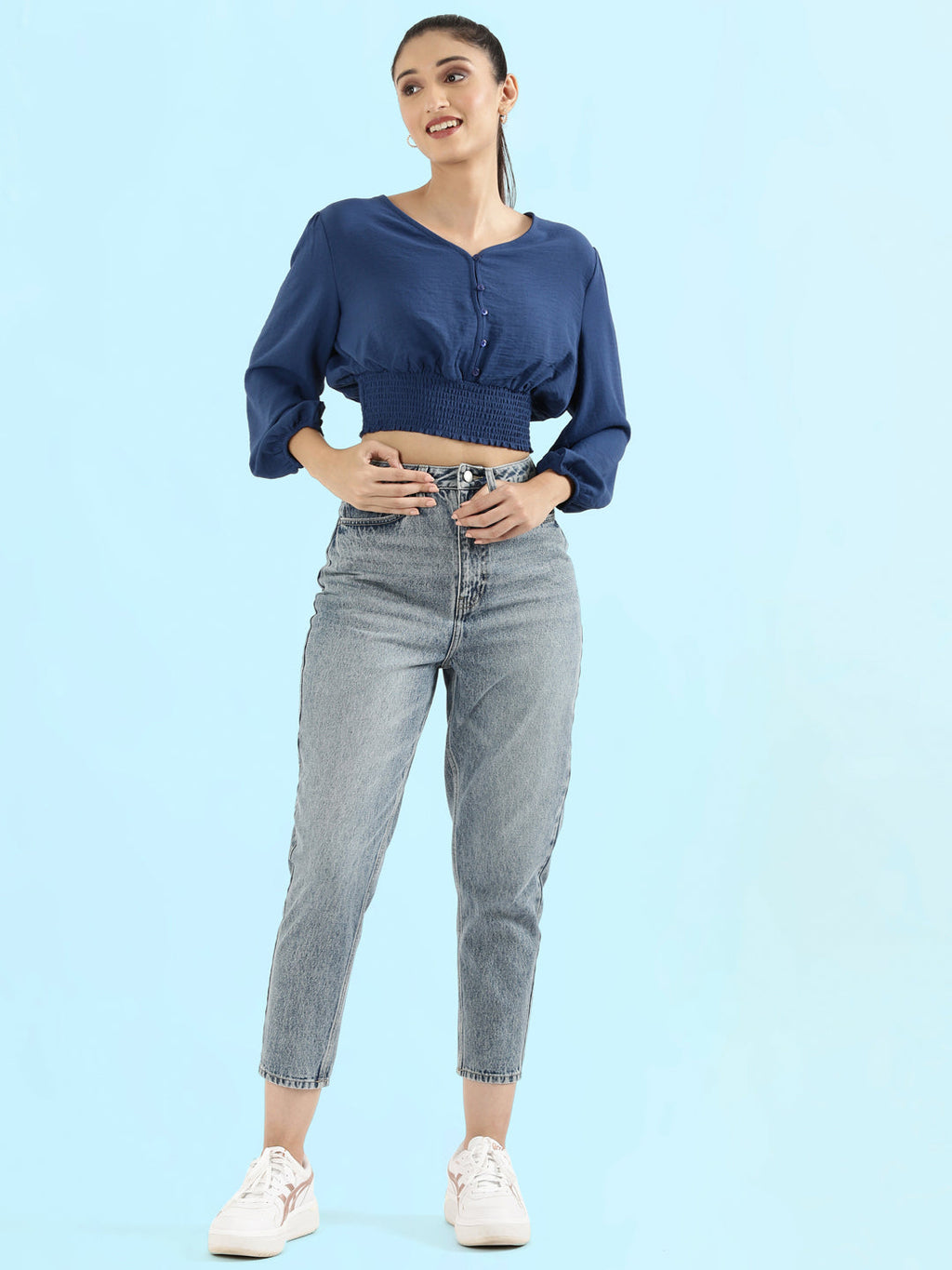 Light Blue Denim Mom Jeans