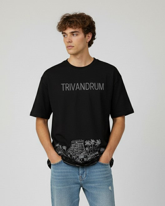 Men Printed Cotton Oversized T-Shirt