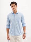 Solid Slim Fit Shirt  | Light Blue