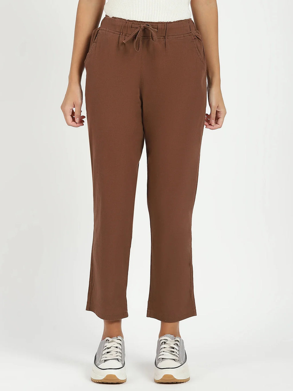 Mocha Cotton Regular Fit Lower
