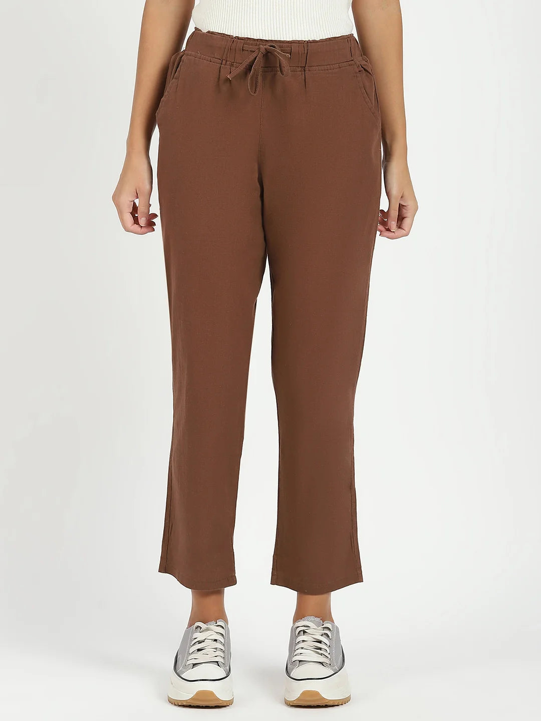Mocha Cotton Regular Fit Lower