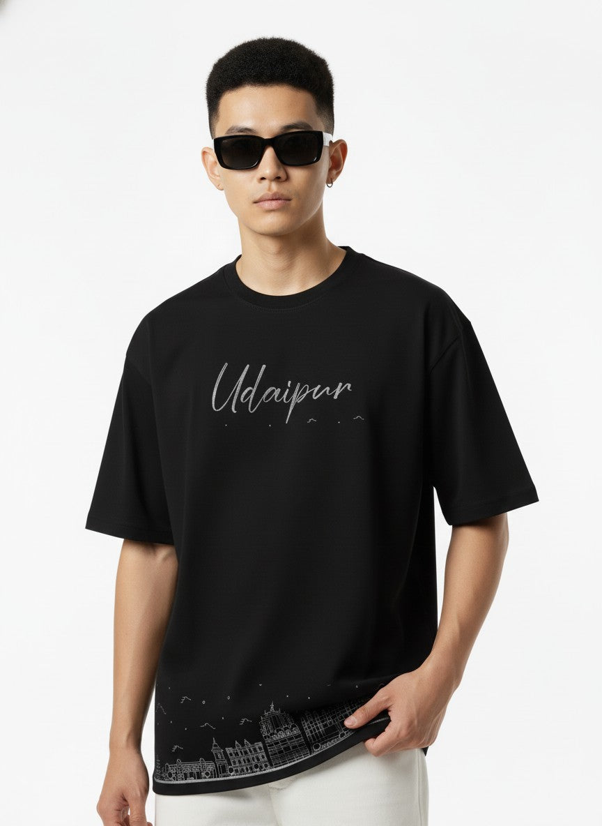Men Printed Cotton Oversized T-Shirt
