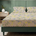 200 TC Glaced Cotton Microfiber Bedsheet with Pillow Covers - Camellia