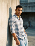 Slim Fit Checkered Shirt  | Blue