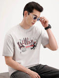 Oversized Front Printed T-Shirt | Grey