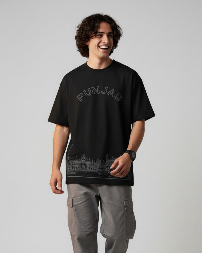 Men Printed Cotton Oversized T-Shirt