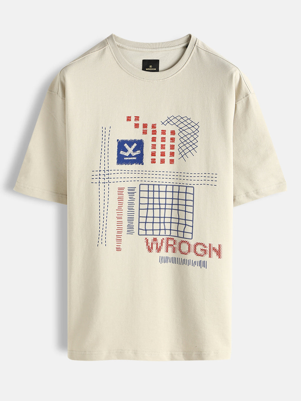 Casual Printed T-Shirt | Beige
