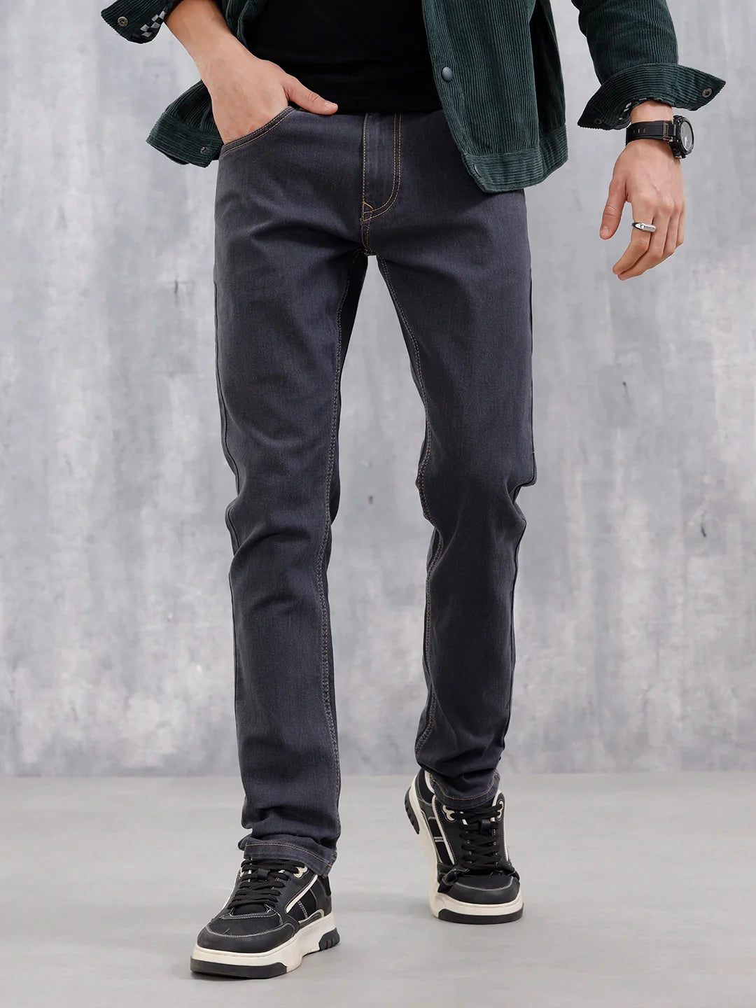 Men's Casual Slim Fit Jeans | Grey