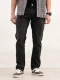 Solid Straight Fit Denim Jeans | Dark Grey