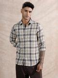 Checked Dobby Regular Fit Shirt | Brown
