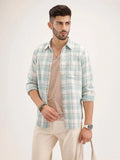Regular Fit Checkered Shirt | Green
