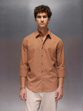 Men's Slim Fit Casual Shirt  |  Rust