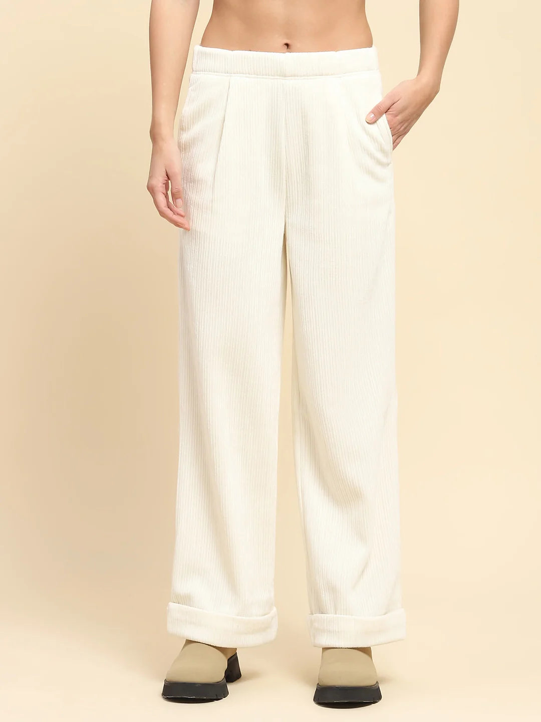 White Solid Loose Lower