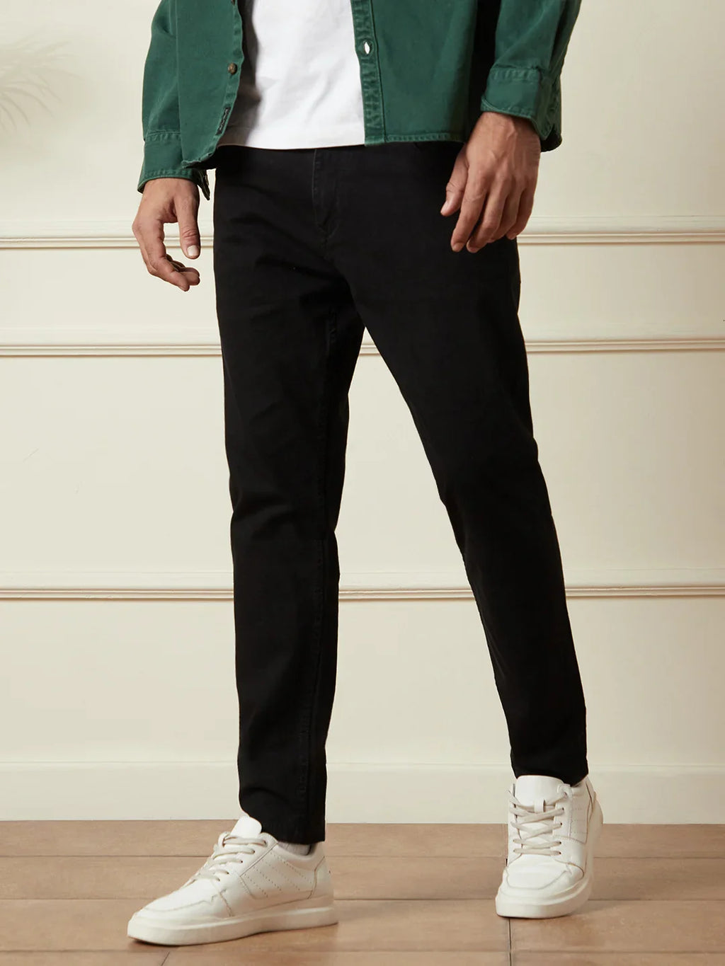 Casual Skinny Crop Jeans | Black