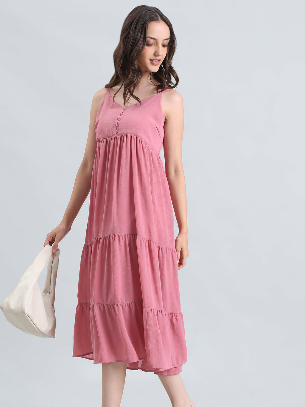 Georgette V-Neck Slip Dress