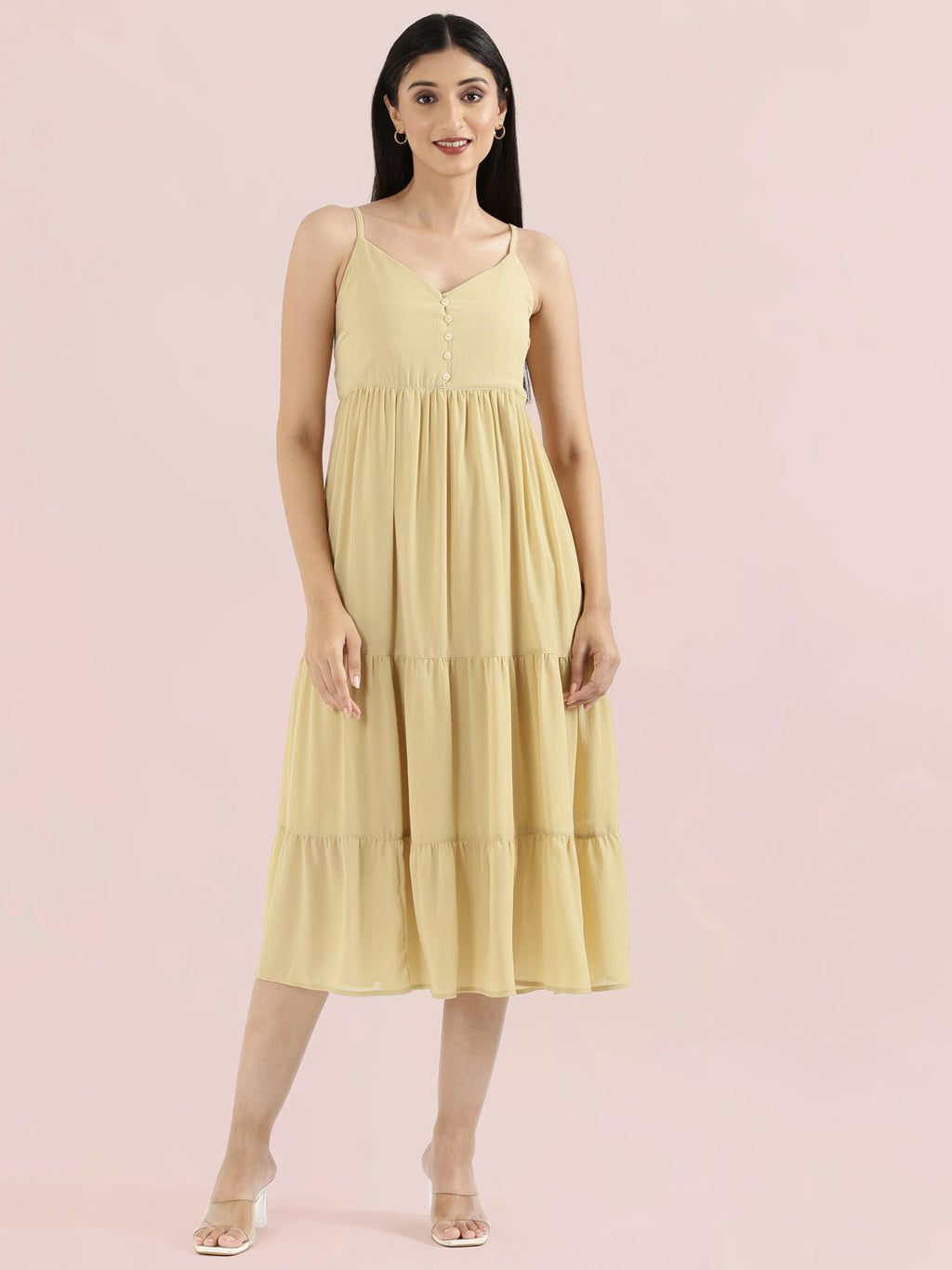 Georgette V-Neck Slip Dress