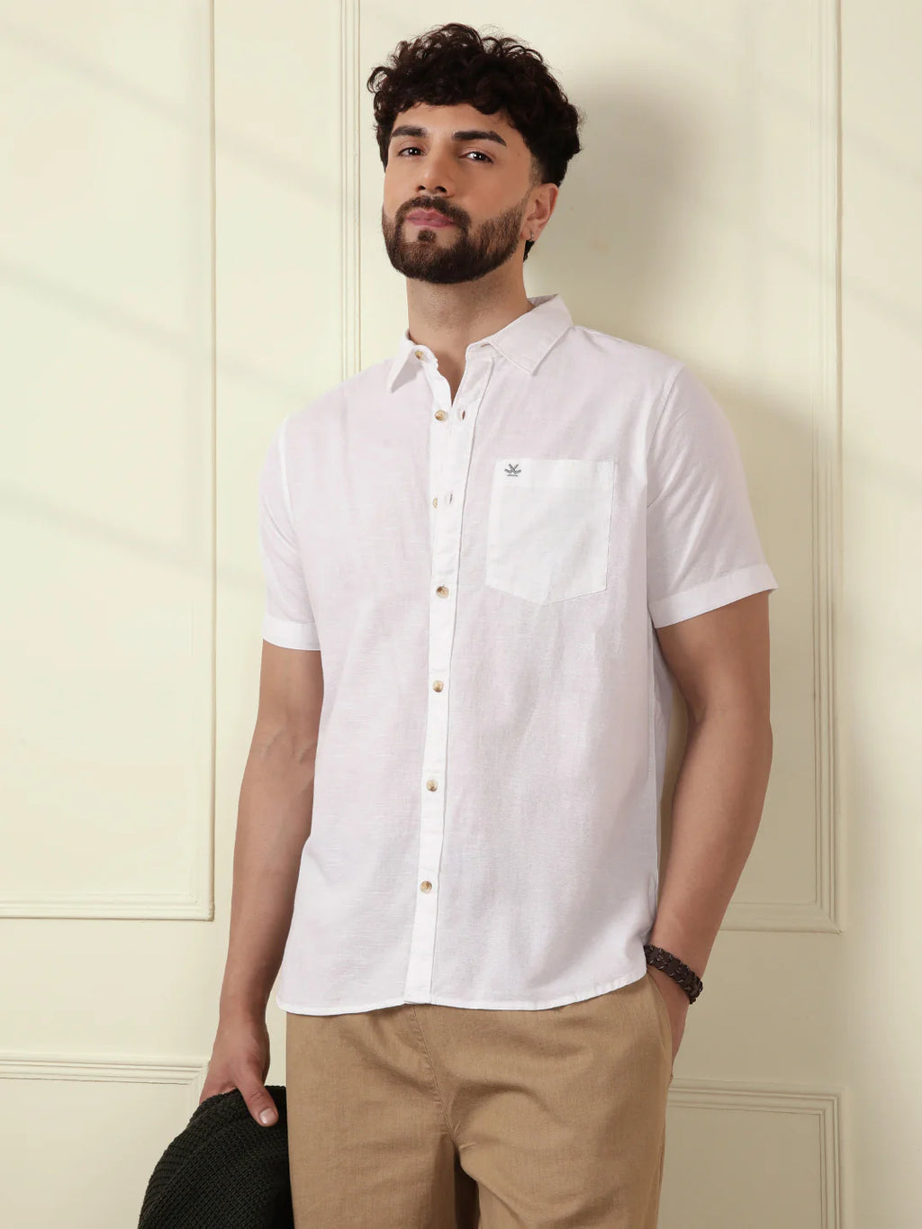 Classic Regular Fit Solid Shirt | White