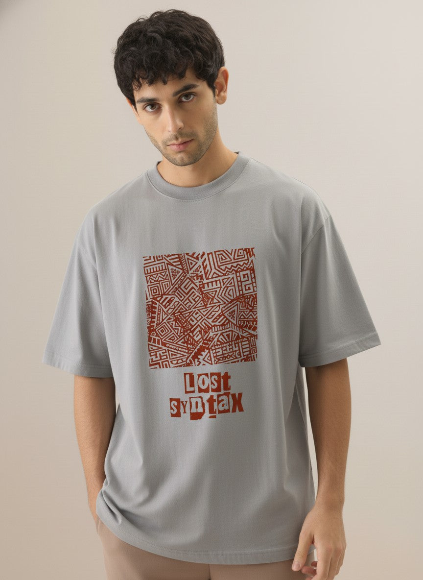 Men Oversized Cotton Tribal T-Shirt