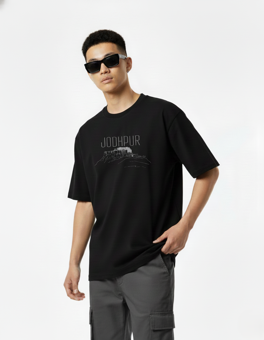 Men Printed Cotton Oversized T-Shirt