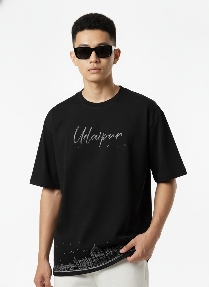 Men Printed Cotton Oversized T-Shirt