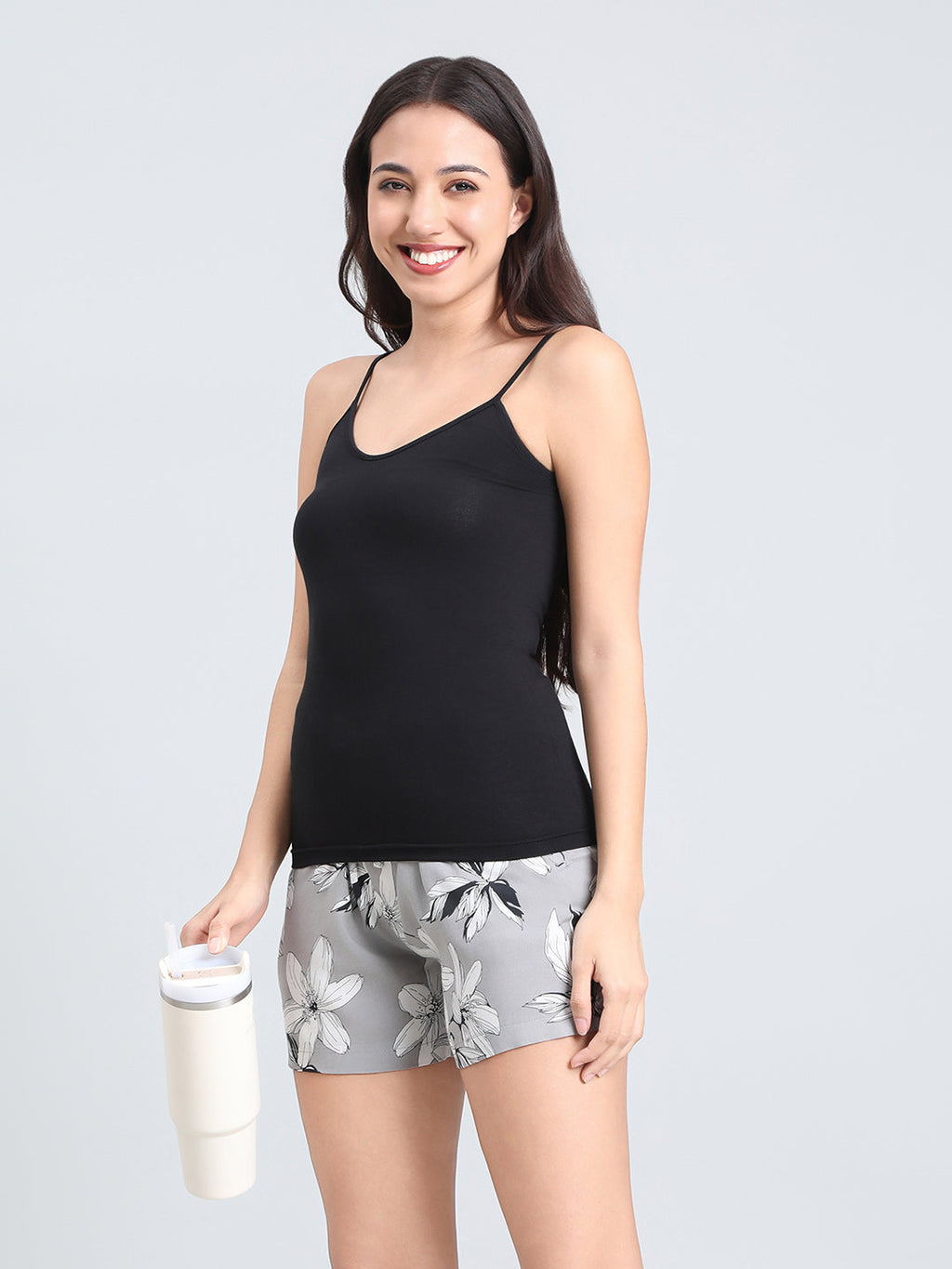 Cotton Stretch Square Neck Slip