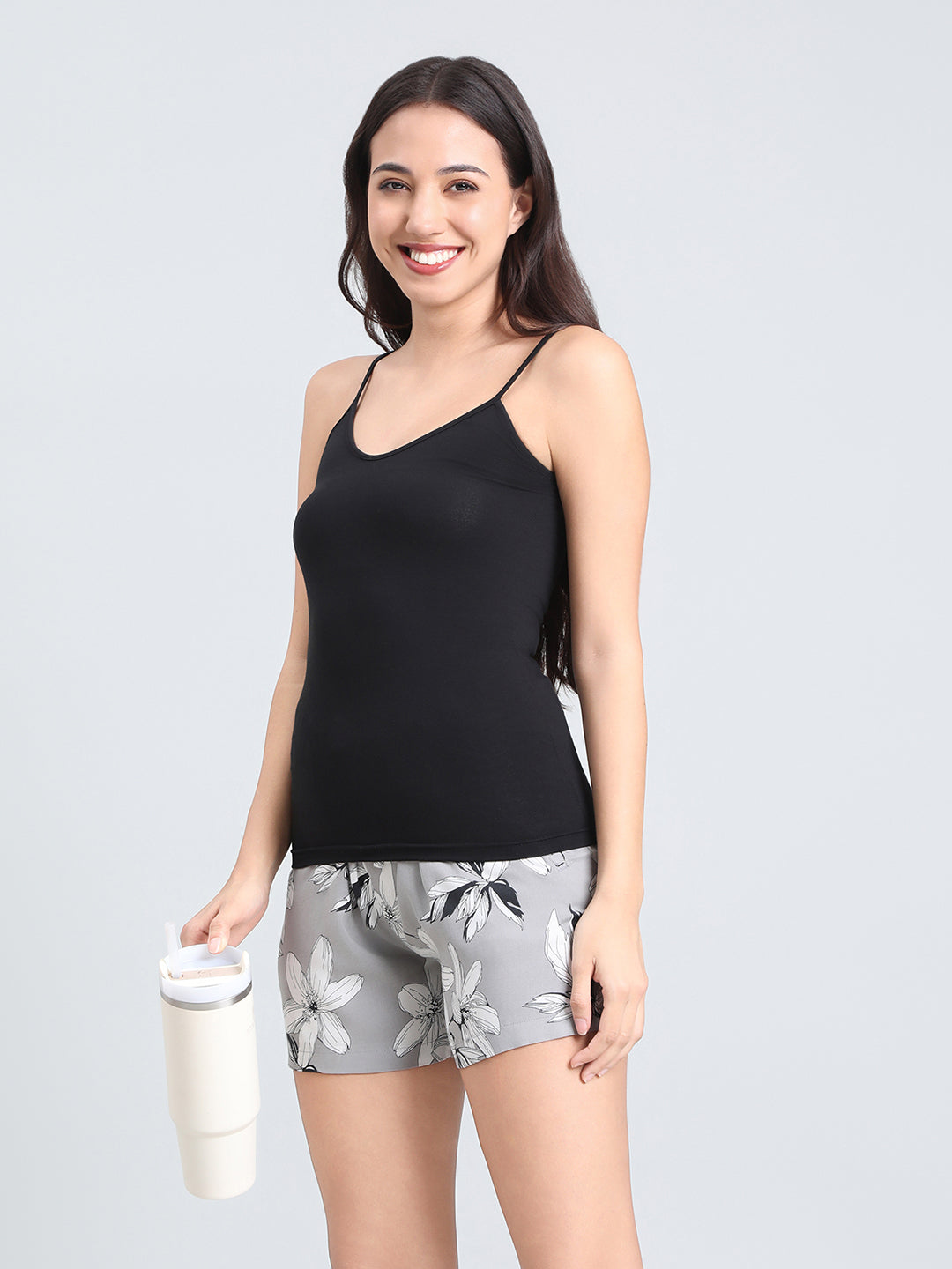 Cotton Stretch Square Neck Slip