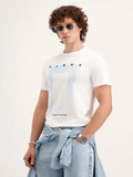 Slim Fit Placement Printed T-Shirt | White