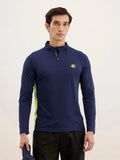 Slim Fit Full Sleeve Active T-Shirt | Navy Blue