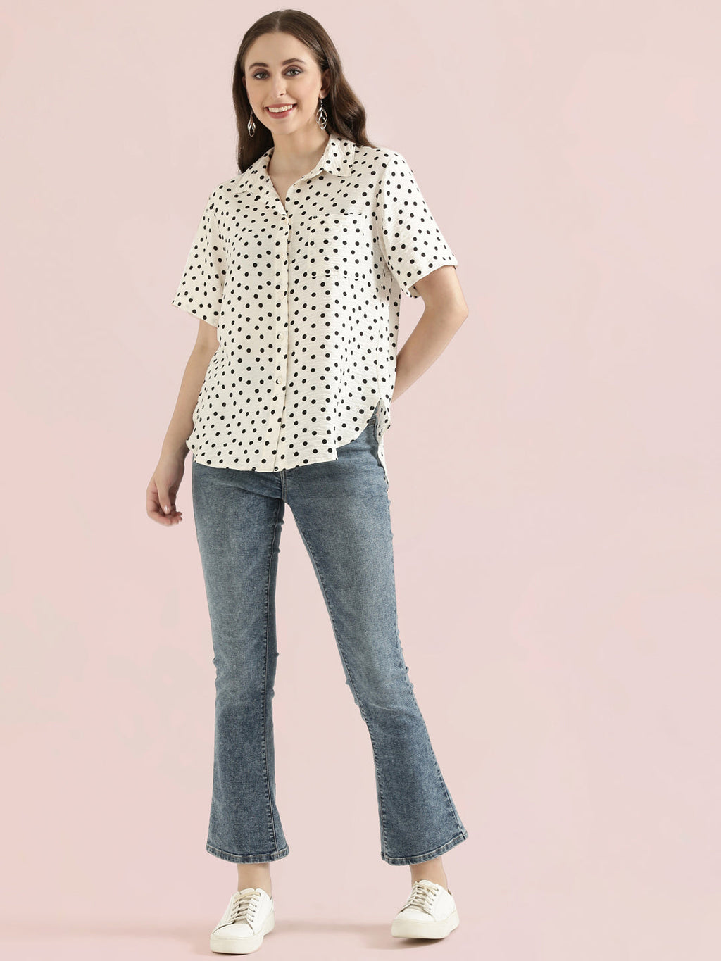 Airflow Hammered Classic Collar Printed Casual Shirt