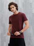 Striped Slim Fit T-Shirt | Maroon