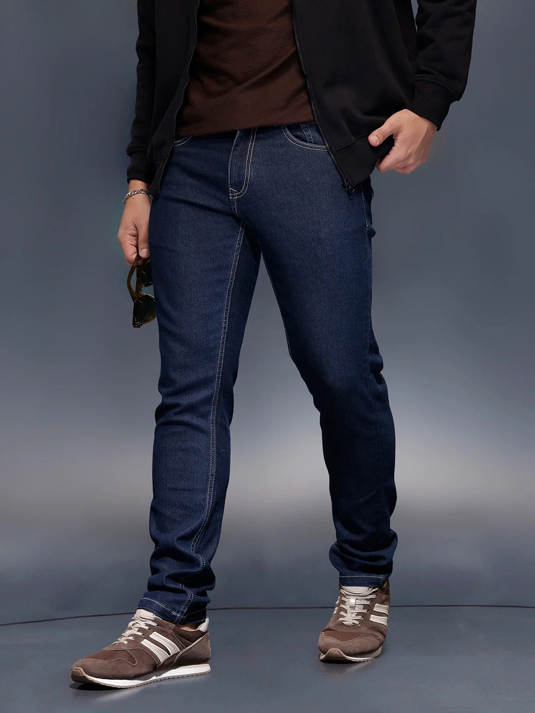 Men's Casual Slim Fit Jeans   |  Dark Blue
